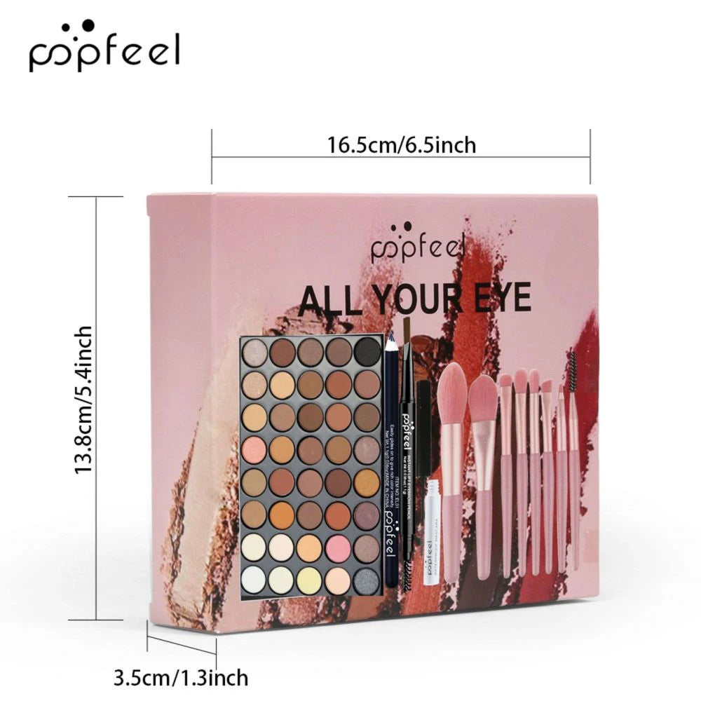π¨ POPFEEL Eye Makeup Set ποΈ | 40-Color Eyeshadow Palette π | Eyebrow Pencil βοΈ | Eyeliner Pen ποΈ | Mascara π | Makeup Brush Set ποΈ | Complete Eye Cosmetics Kit β¨