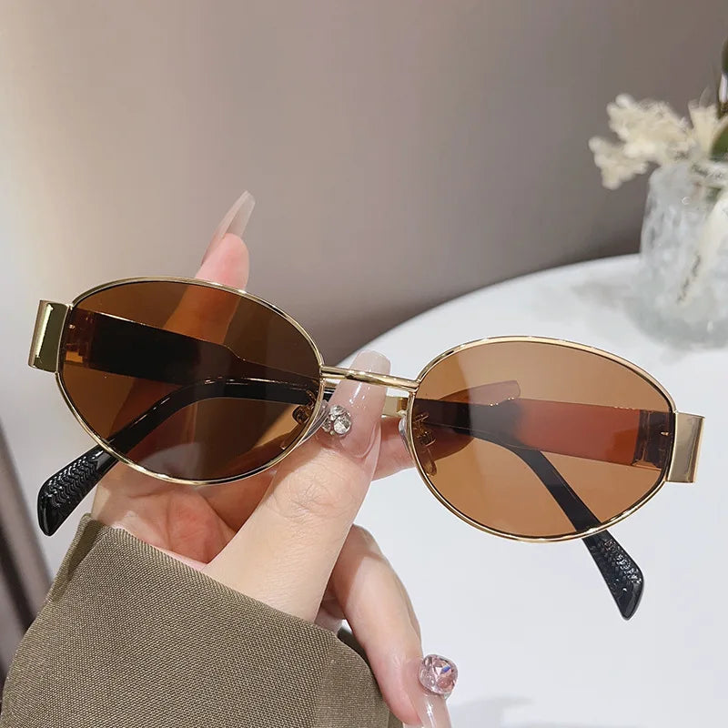 😎 Sexy Small Oval Women’s Sunglasses 🕶️ | Trendy Luxury Design ✨ | Metal Frame Shades 🔩 | UV400 Protection 🌞 | Classic Vintage Eyewear 💃🔥