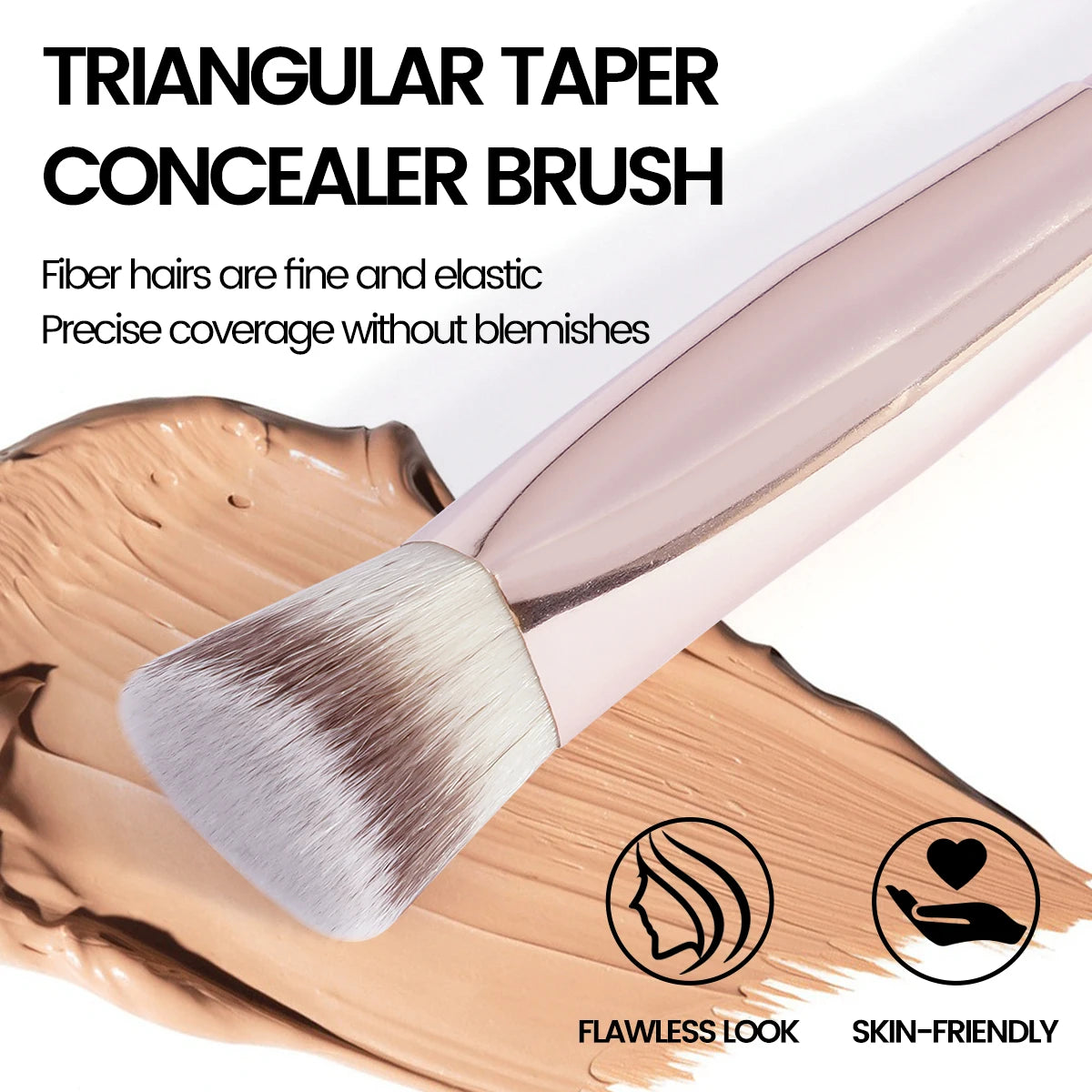 ποΈ MAANGE Under Eye Concealer Brush β¨ | Triangle Foundation Brush πΊ | For Liquid & Cream Blending π§ | Precision Concealing Tool π | Professional Makeup Tool π