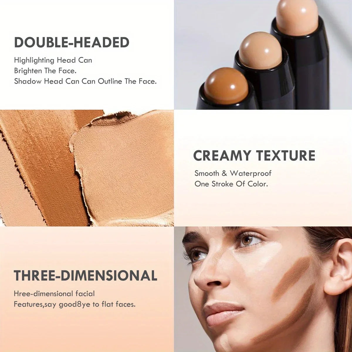β¨βοΈ Double Head Highlight Pen π Face Makeup π§ Waterproof π Contouring | Foundation | Concealer | Stick & Pencil Cosmetics