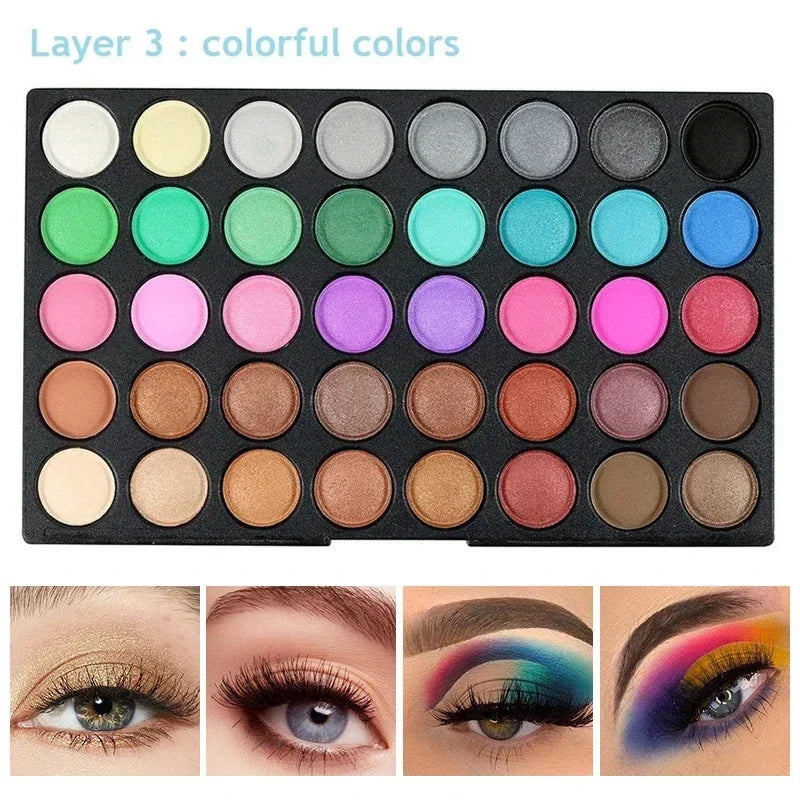 π¨ 120-Color Eyeshadow Palette β Waterproof π¦ | Nude, Matte & Glitter β¨ | Highly Pigmented, Long-Lasting Pressed Powder π