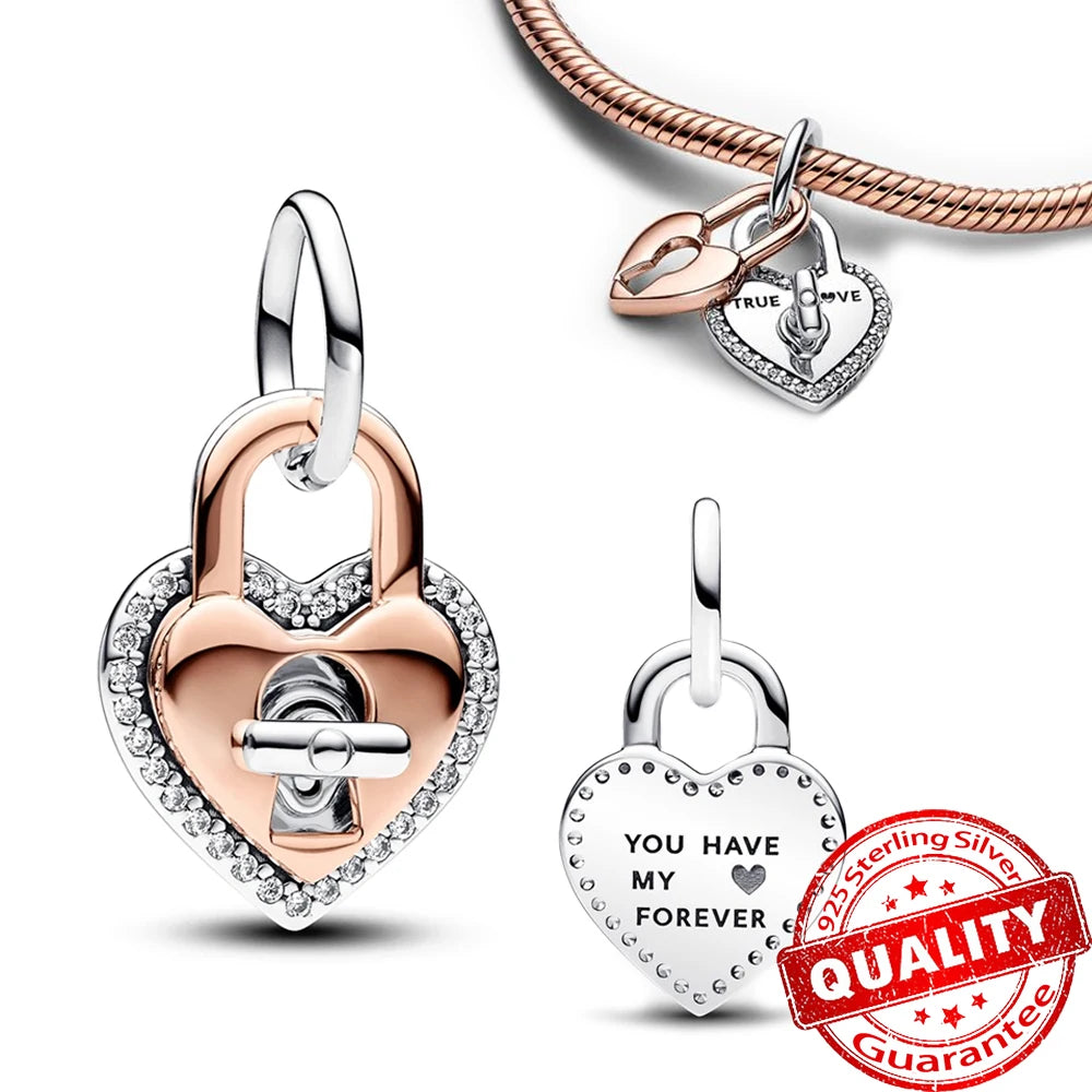 ππ Classic 925 Sterling Silver Rose Gold Charms Collection ππ
