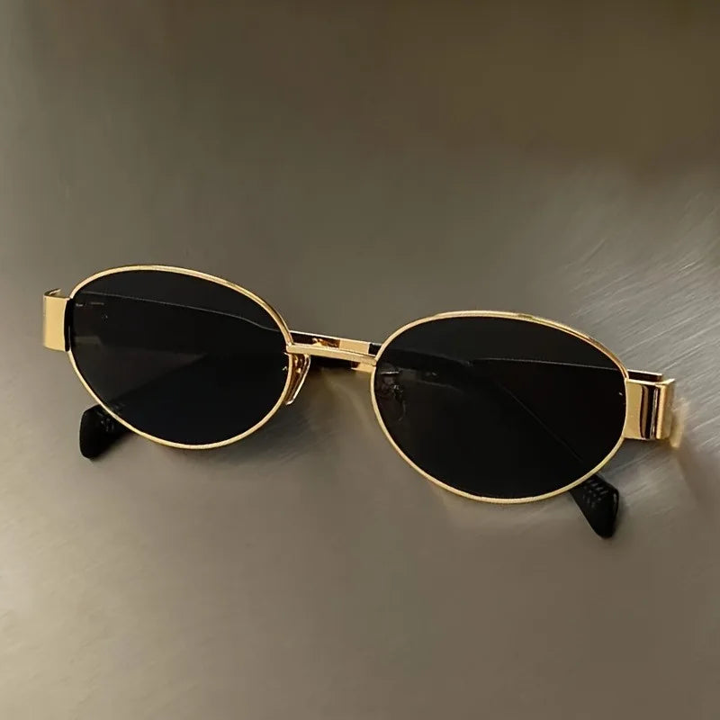 🕶️✨ TAFN Retro Steampunk Oval Sunglasses – Women’s Vintage UV400 Eyewear ✨🌸
