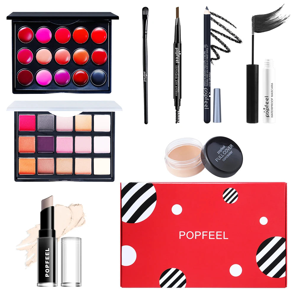 π Makeup Gift Set for Girls & Women β Eyeshadow Palette, Liquid Foundation, Lip Gloss & More πβ¨