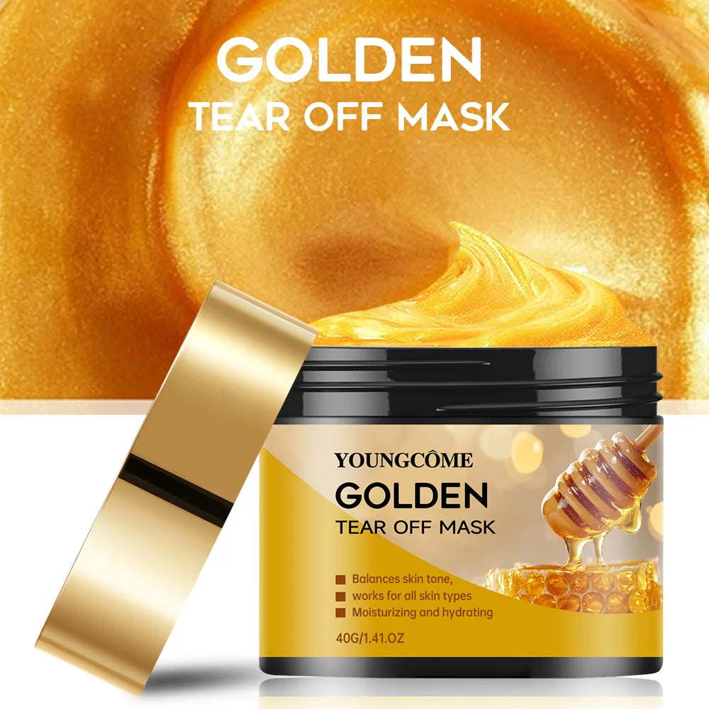 β¨ Facial Gold Textured Whitening Mask π | Blackhead Remover π§Ό | Deep Cleansing & Whitening πΈ | Hyaluronic Acid Moisturizing π§ | Luxury Skin Care π