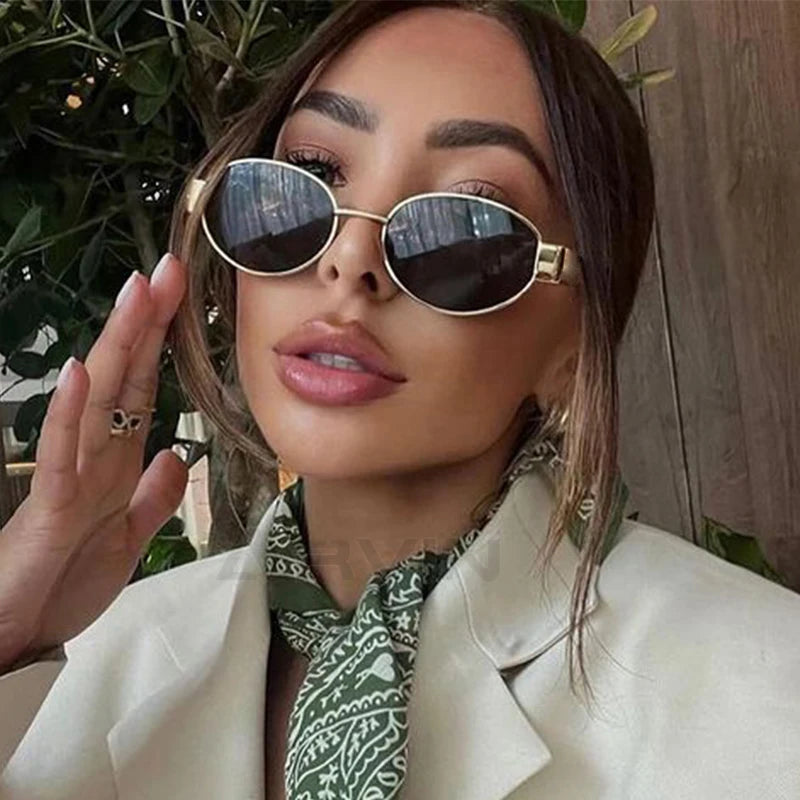 😎 Sexy Small Oval Women’s Sunglasses 🕶️ | Trendy Luxury Design ✨ | Metal Frame Shades 🔩 | UV400 Protection 🌞 | Classic Vintage Eyewear 💃🔥