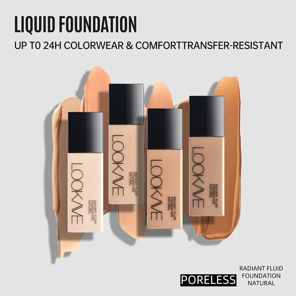 π Professional Makeup Kit β¨ | Natural Matte Liquid Foundation π§΄ | Full Coverage 24H π | Includes Flat Top Brush ποΈ & Sponge π§½ | Lightweight Long-Lasting Makeup π