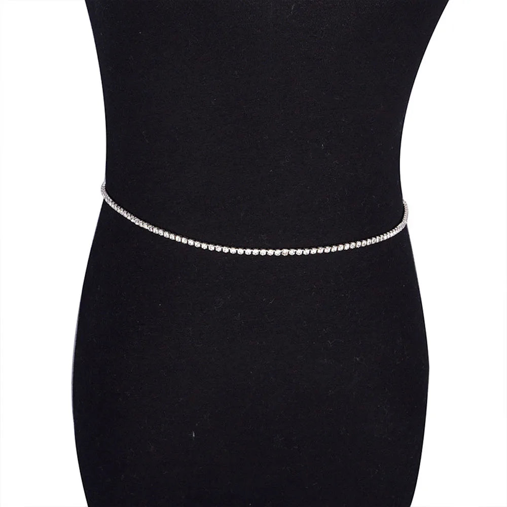 β¨π Simple Bling Rhinestone Belly Chain β Summer Waist Jewelry for Women ππ