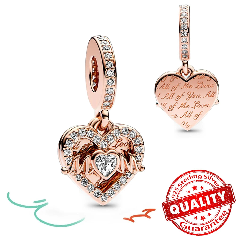 ππ Classic 925 Sterling Silver Rose Gold Charms Collection ππ