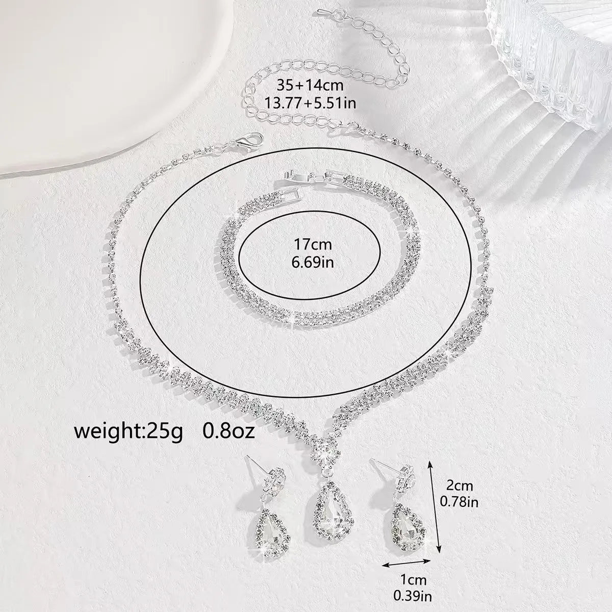 π°π Luxury Bridal Jewelry Set β Necklace, Earrings & Bracelet ππ°