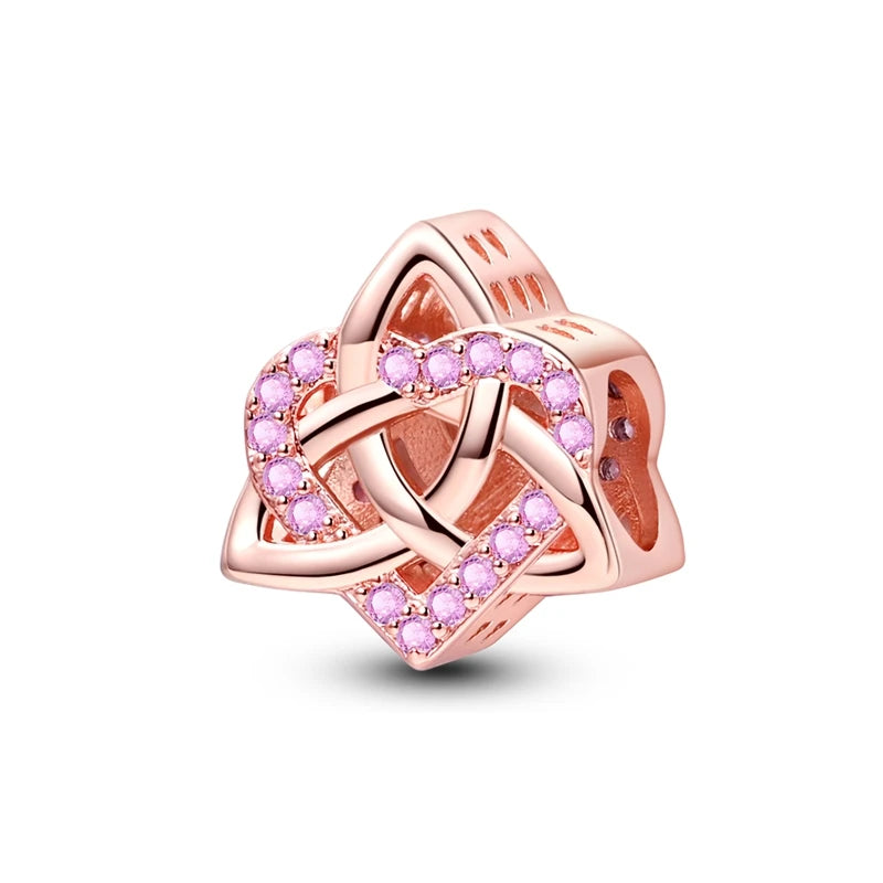 ππ Classic 925 Sterling Silver Rose Gold Charms Collection ππ