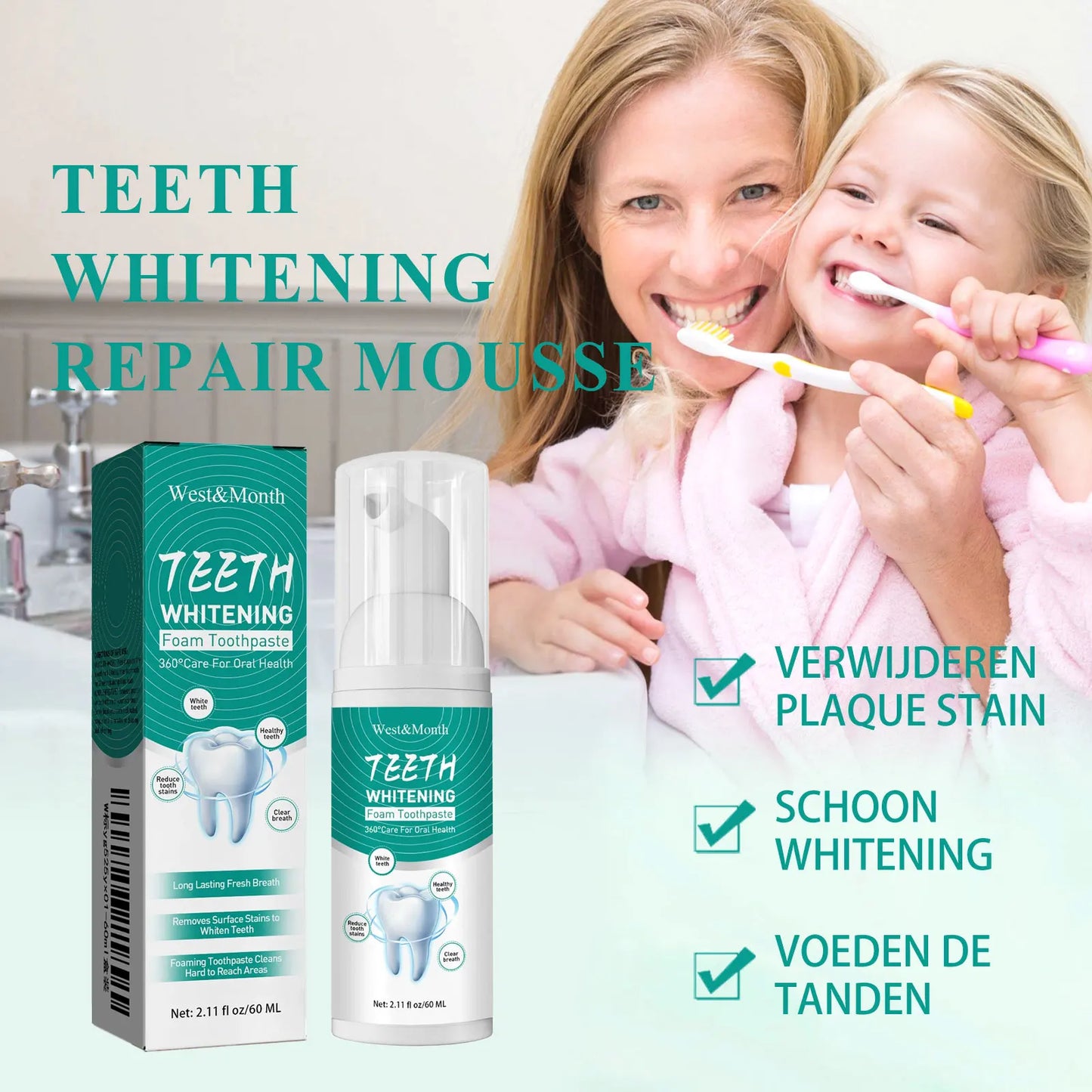 πβ¨ Whitening Foam Toothpaste β Clean, Protect & Freshen Breath π¦·πΏ