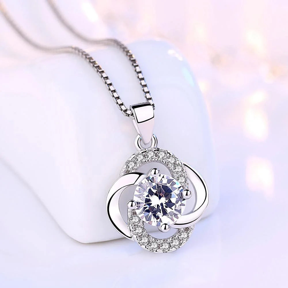 πβ¨ 925 Sterling Silver Flower Necklace β¨π