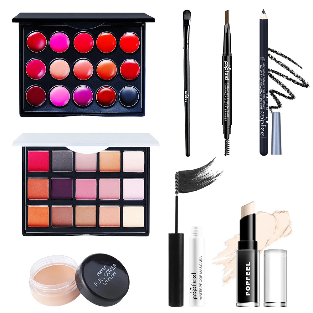 π Makeup Gift Set for Girls & Women β Eyeshadow Palette, Liquid Foundation, Lip Gloss & More πβ¨