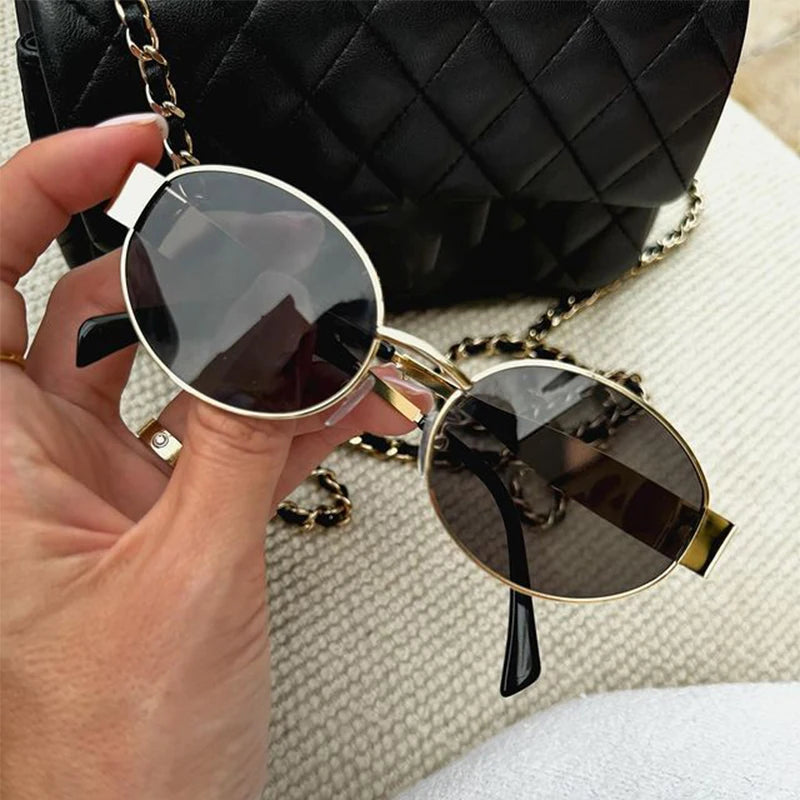 😎 Sexy Small Oval Women’s Sunglasses 🕶️ | Trendy Luxury Design ✨ | Metal Frame Shades 🔩 | UV400 Protection 🌞 | Classic Vintage Eyewear 💃🔥