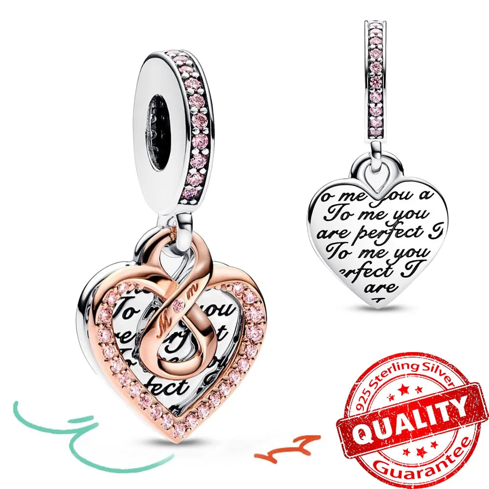 ππ Classic 925 Sterling Silver Rose Gold Charms Collection ππ