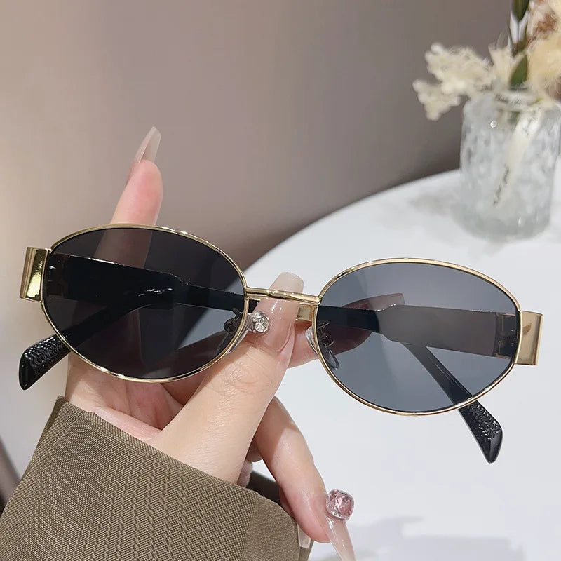 😎 Sexy Small Oval Women’s Sunglasses 🕶️ | Trendy Luxury Design ✨ | Metal Frame Shades 🔩 | UV400 Protection 🌞 | Classic Vintage Eyewear 💃🔥