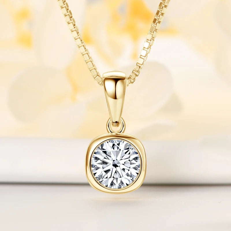 πβ¨ Lnngy 6.5mm 1ct Round Moissanite Necklace β 925 Sterling Silver β¨π