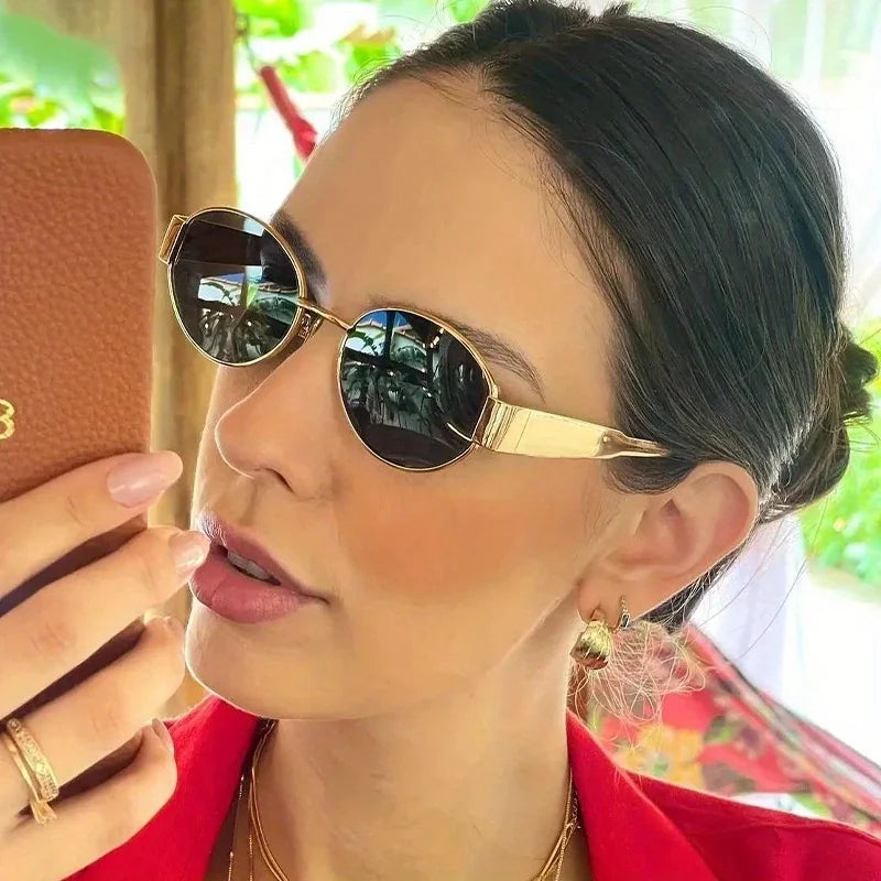 πΆοΈβ¨ Oval Sunglasses β Trendy Metal Frame Shades for Women & Men β¨π