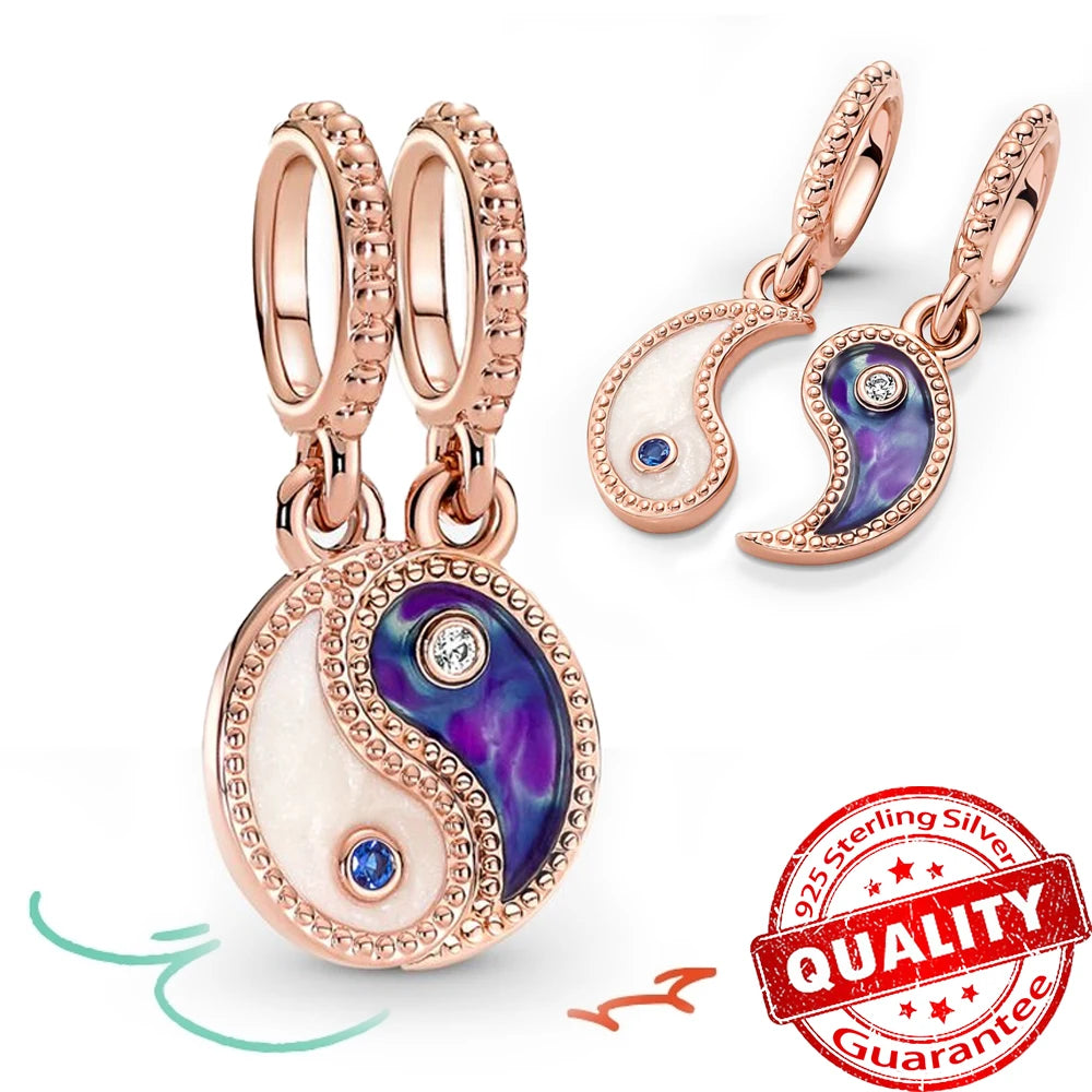ππ Classic 925 Sterling Silver Rose Gold Charms Collection ππ