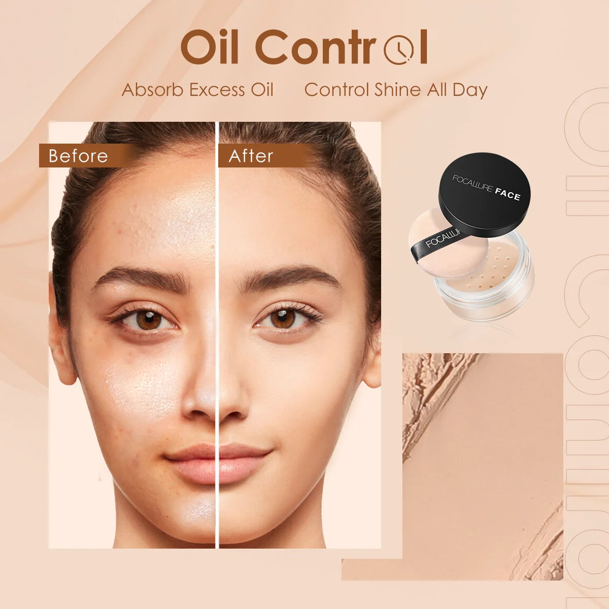 πΈ FOCALLURE 9-Color Loose Powder β Brightening, Oil-Control, Long-Lasting & Waterproof Setting Powder πβ¨