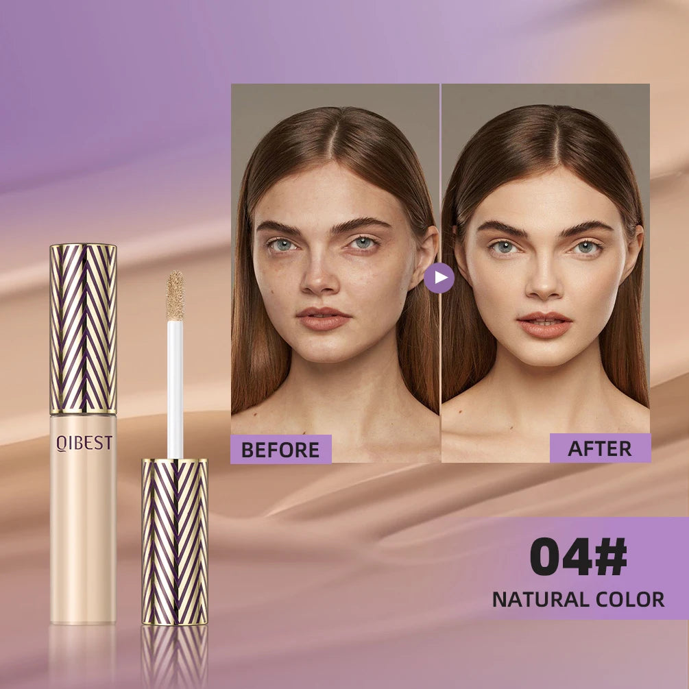 β¨ QIBEST Liquid Concealer Foundation β π Brightening Cream | π― Spot & Acne Mark Coverage | π Dark Circle Corrector | π Long-Lasting Makeup for Women