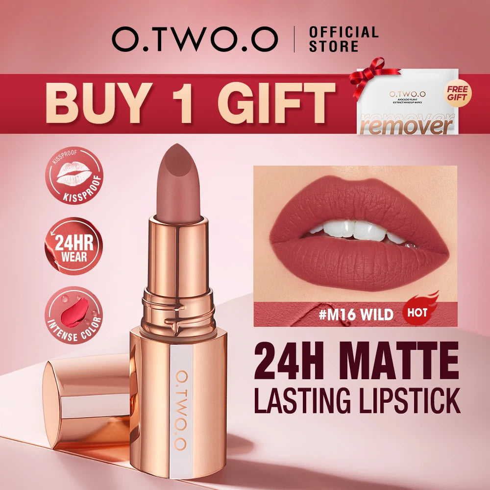 π O.TWO.O Matte Lipstick β¨ | Waterproof & Long-Lasting π§ | Smudge-Free π | Highly Pigmented π¨ | Classic Velvet Finish πΈ | Professional Lip Tint Makeup π
