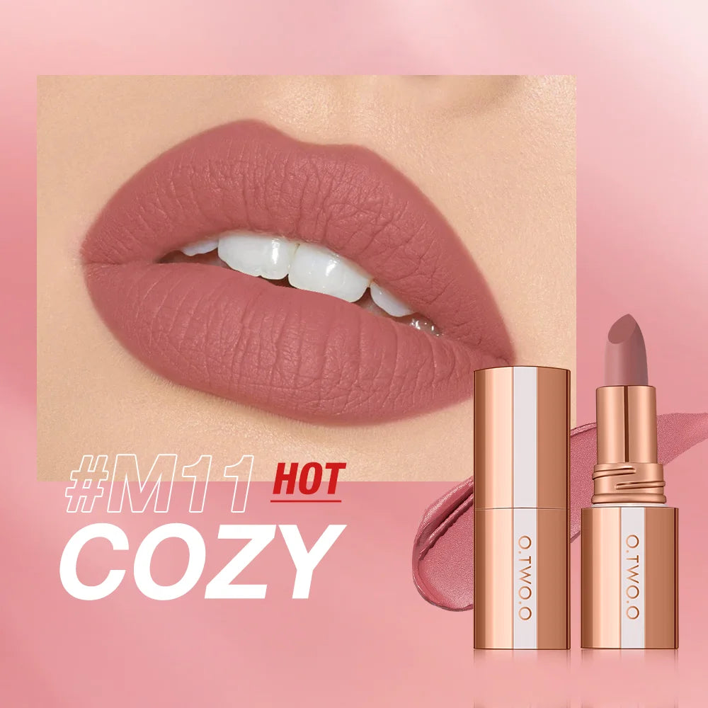 π O.TWO.O Matte Lipstick β¨ | Waterproof & Long-Lasting π§ | Smudge-Free π | Highly Pigmented π¨ | Classic Velvet Finish πΈ | Professional Lip Tint Makeup π