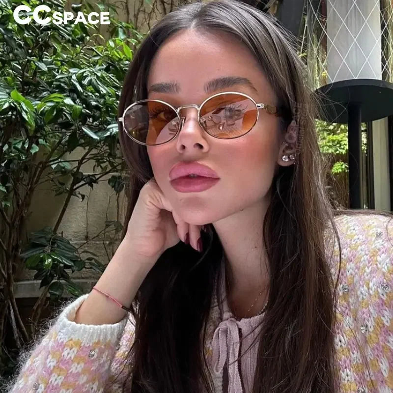 ๐ถ๏ธโจ CCspace Luxury Retro Punk Sunglasses โ Womenโs 2024 Party Eyewear ๐ด๐