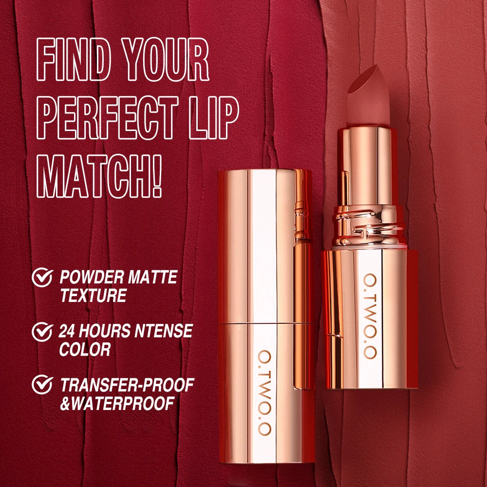 π O.TWO.O Matte Lipstick β¨ | Waterproof & Long-Lasting π§ | Smudge-Free π | Highly Pigmented π¨ | Classic Velvet Finish πΈ | Professional Lip Tint Makeup π