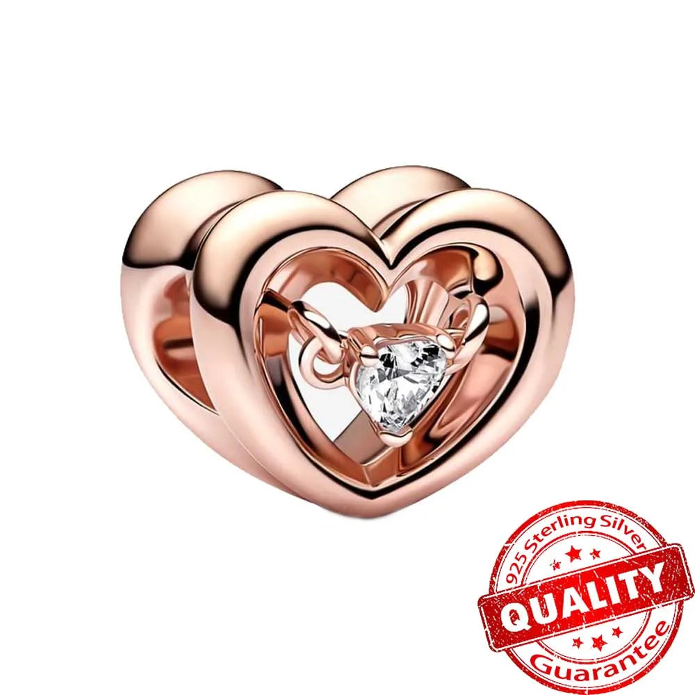 ππ Classic 925 Sterling Silver Rose Gold Charms Collection ππ