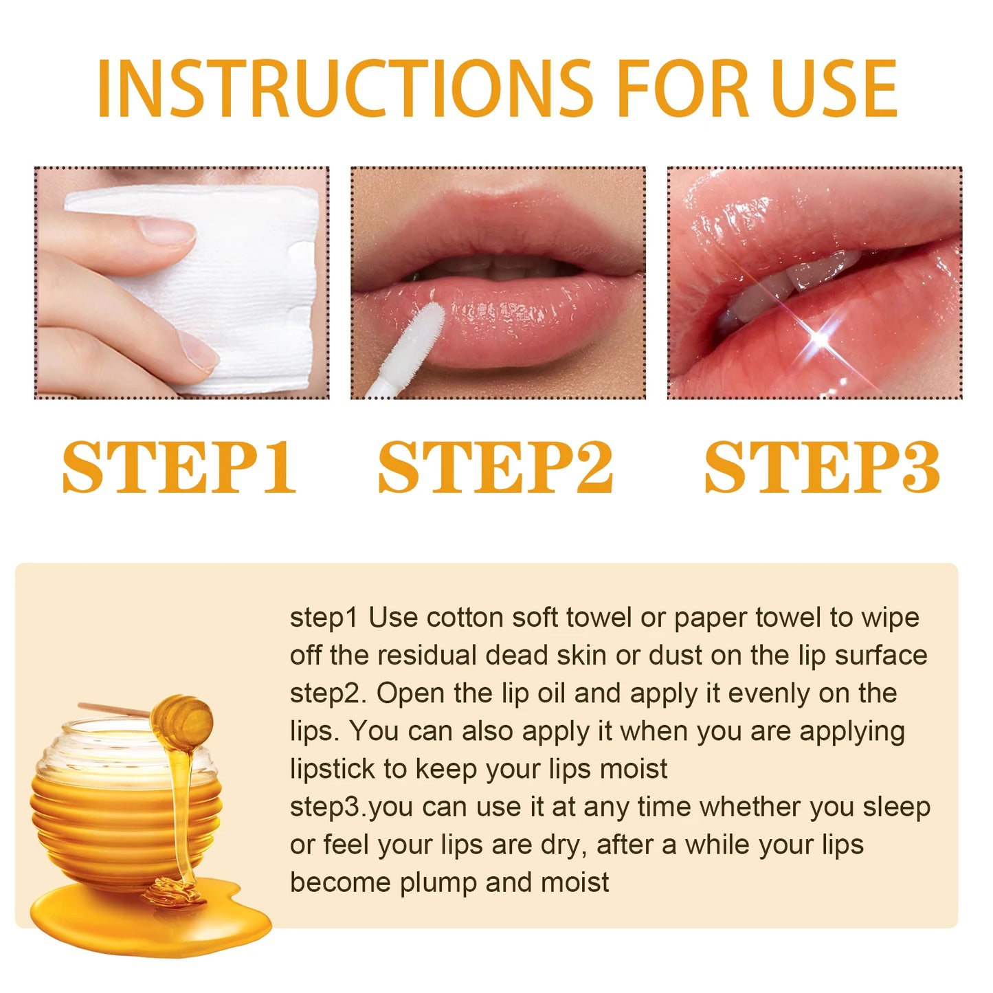Honey Lip Oil π―π | Fresh Beeswax Lip Balm π | Long-Lasting Moisturizing π§ | Transparent Lip Oil β¨ | Liquid Lipstick Effect π | Lip Care & Skin Care Product πΈ