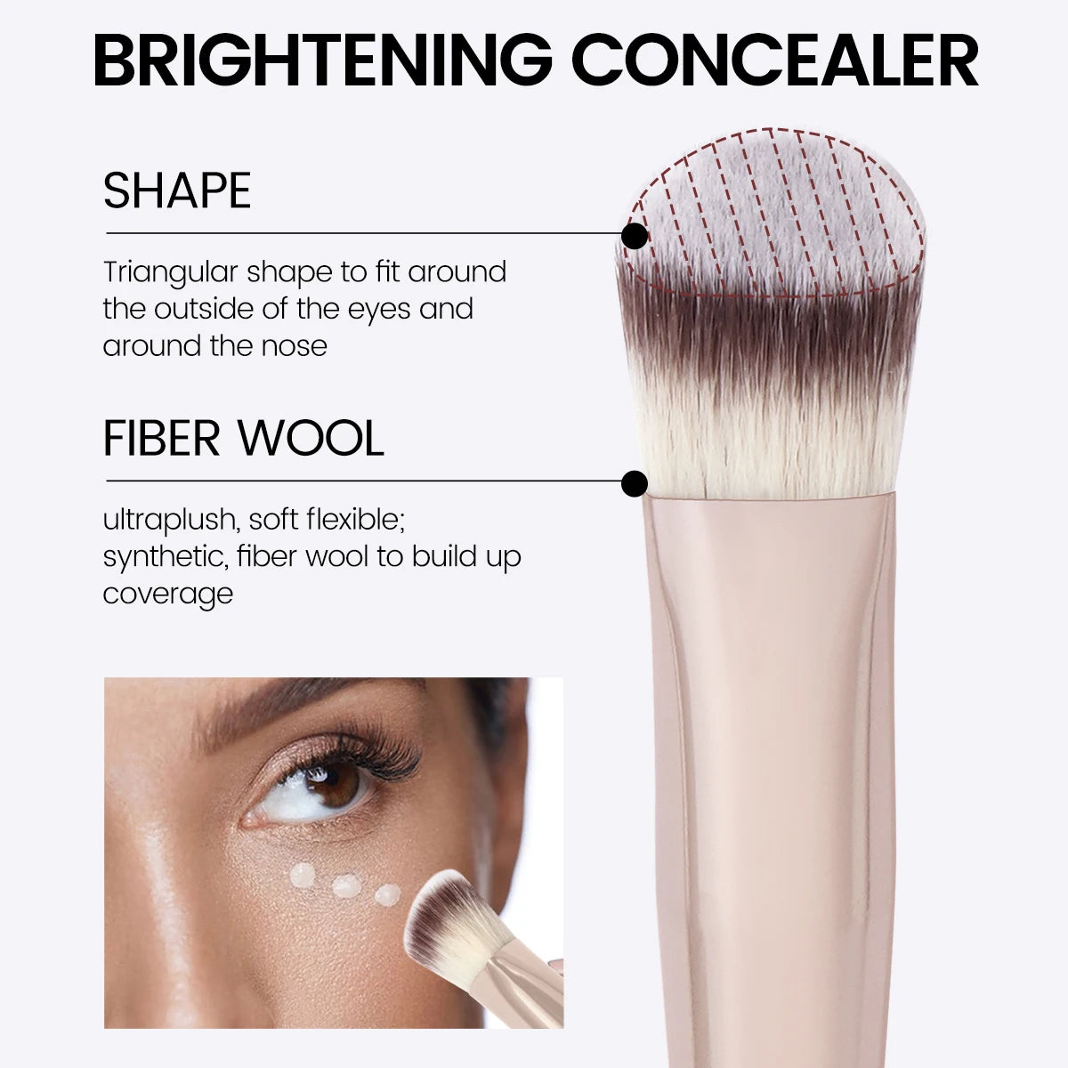 ποΈ MAANGE Under Eye Concealer Brush β¨ | Triangle Foundation Brush πΊ | For Liquid & Cream Blending π§ | Precision Concealing Tool π | Professional Makeup Tool π