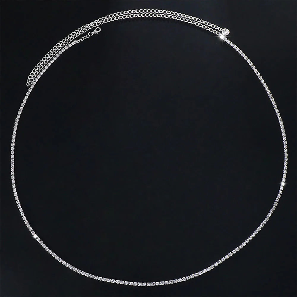 β¨π Simple Bling Rhinestone Belly Chain β Summer Waist Jewelry for Women ππ