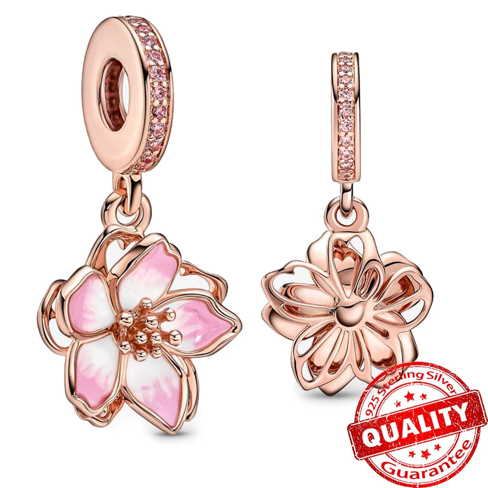 ππ Classic 925 Sterling Silver Rose Gold Charms Collection ππ