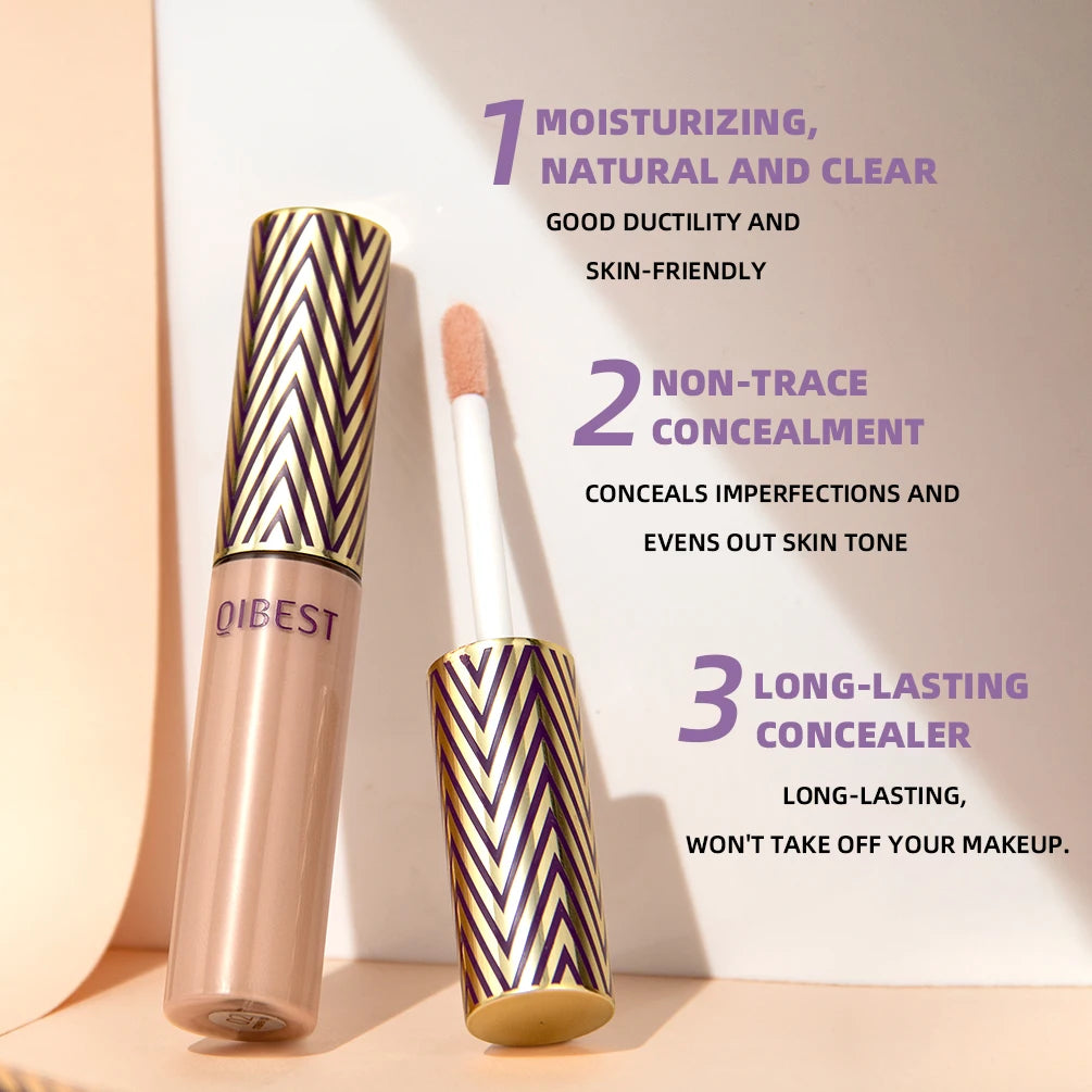 β¨ QIBEST Liquid Concealer Foundation β π Brightening Cream | π― Spot & Acne Mark Coverage | π Dark Circle Corrector | π Long-Lasting Makeup for Women