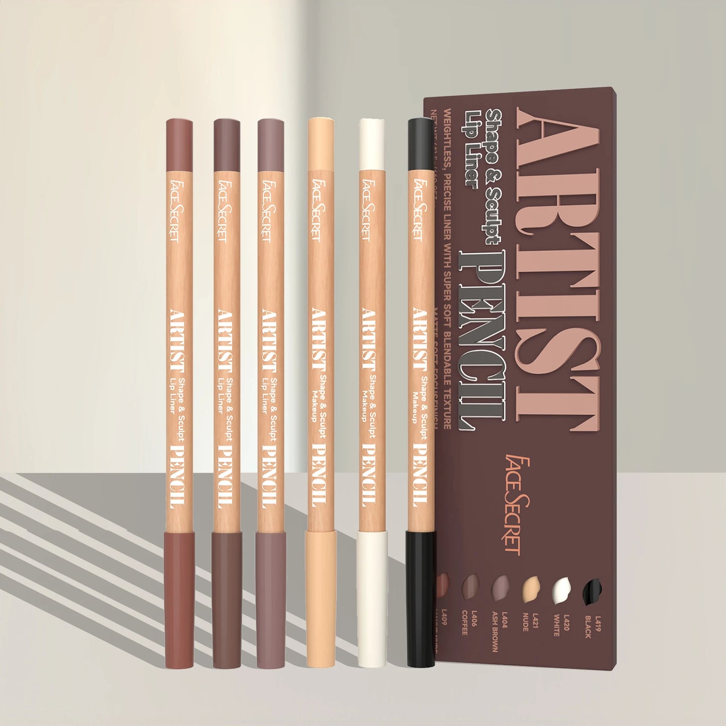 Face Secret Artist Shape Sculpt Lip Liner Pencil Set πβοΈ | Weightless & Precise Liner π― | Super Soft, Blendable Texture π€ | Matte & Long-Lasting Finish πβ¨