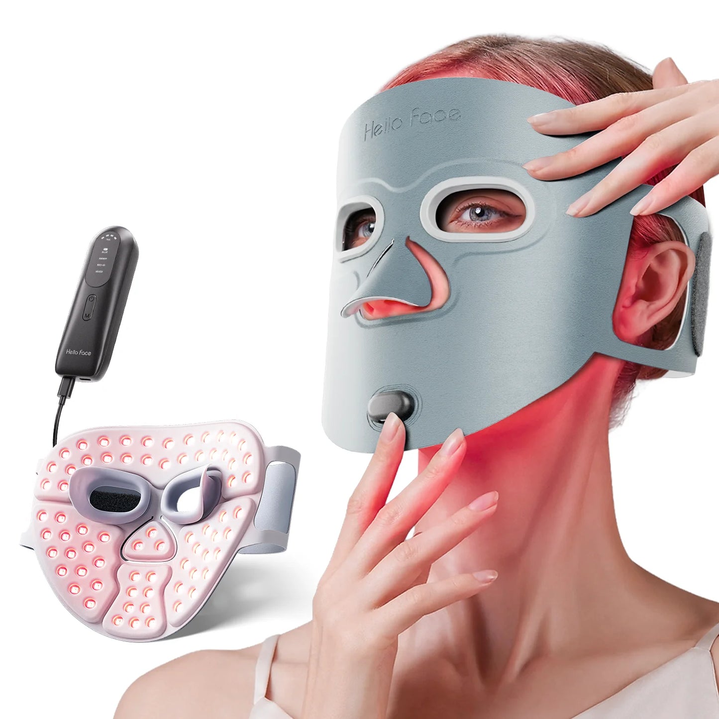 Wireless Red Light Face Mask - 850nm Infrared & Anti-Aging