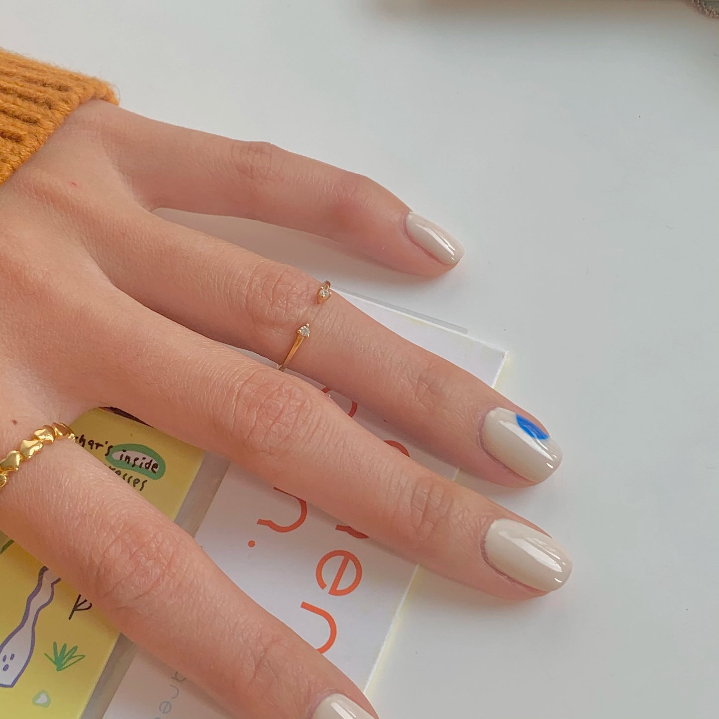 πβ¨ 925 Sterling Silver Zircon Open Ring β Mini Lines Design β¨π