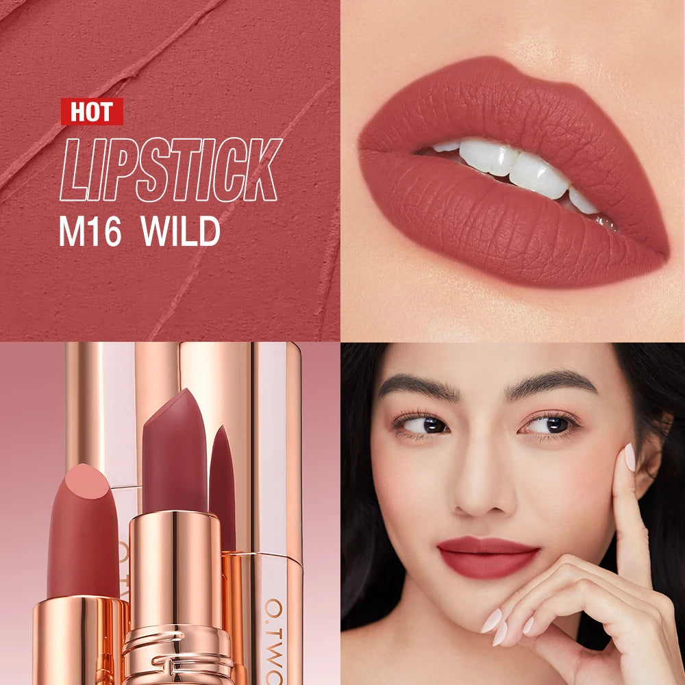 π O.TWO.O Matte Lipstick β¨ | Waterproof & Long-Lasting π§ | Smudge-Free π | Highly Pigmented π¨ | Classic Velvet Finish πΈ | Professional Lip Tint Makeup π