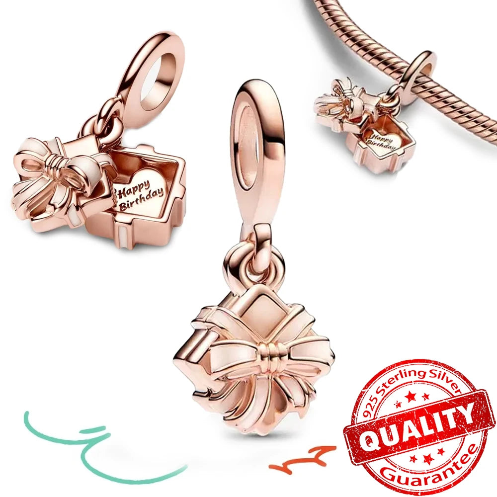 ππ Classic 925 Sterling Silver Rose Gold Charms Collection ππ