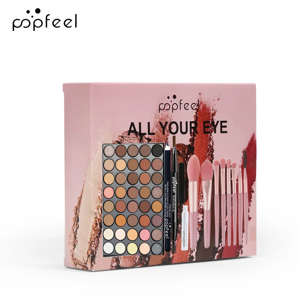 π¨ POPFEEL Eye Makeup Set ποΈ | 40-Color Eyeshadow Palette π | Eyebrow Pencil βοΈ | Eyeliner Pen ποΈ | Mascara π | Makeup Brush Set ποΈ | Complete Eye Cosmetics Kit β¨
