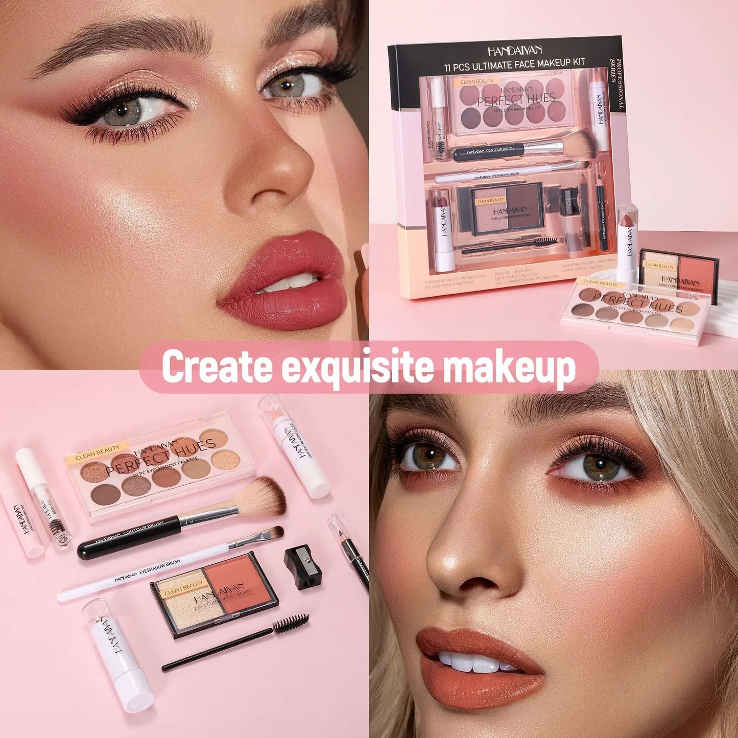 π Professional Makeup Kit (11 PCS) β¨ | Eyeshadow π¨ | Contour π | Blusher πΈ | Waterproof & Highly Pigmented π | Smudge-Proof Face Cosmetics Collection π