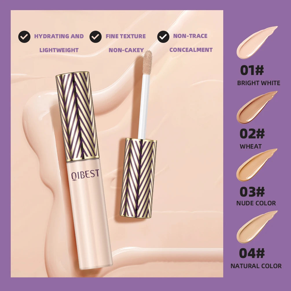 β¨ QIBEST Liquid Concealer Foundation β π Brightening Cream | π― Spot & Acne Mark Coverage | π Dark Circle Corrector | π Long-Lasting Makeup for Women