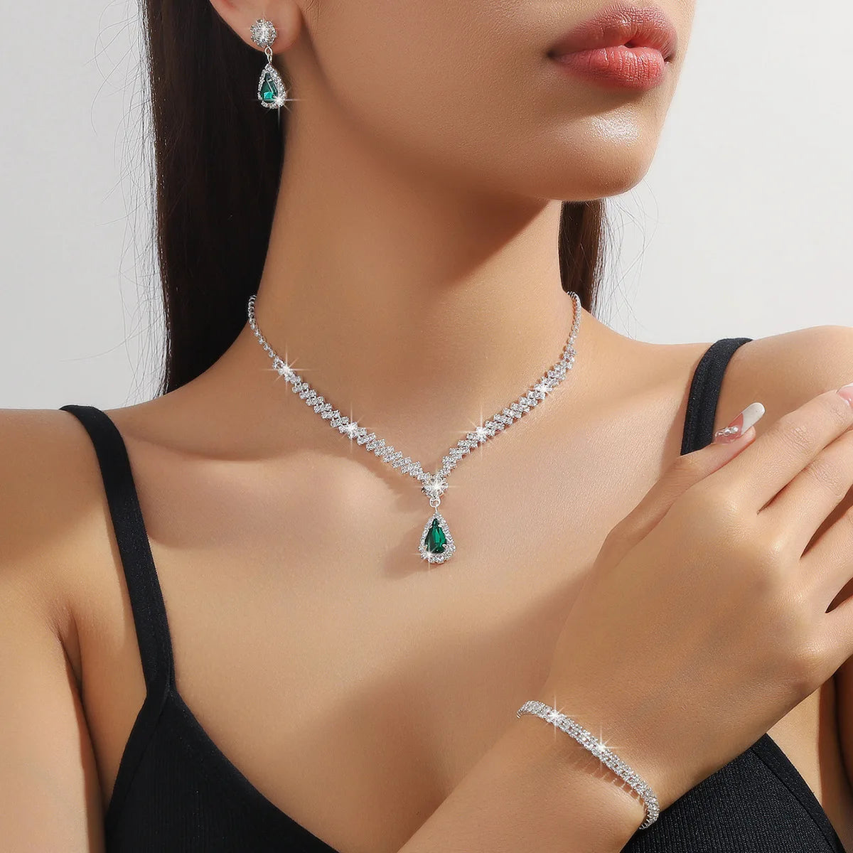π°π Luxury Bridal Jewelry Set β Necklace, Earrings & Bracelet ππ°