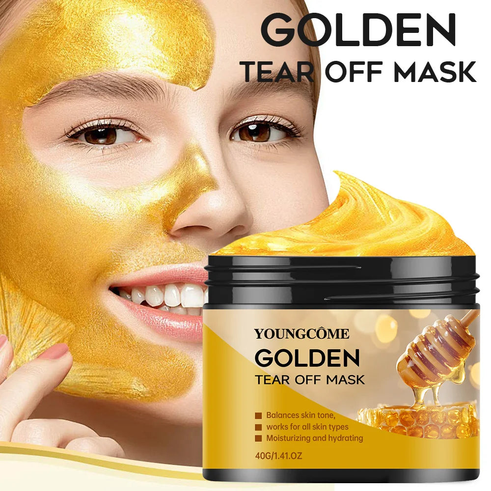β¨ Facial Gold Textured Whitening Mask π | Blackhead Remover π§Ό | Deep Cleansing & Whitening πΈ | Hyaluronic Acid Moisturizing π§ | Luxury Skin Care π