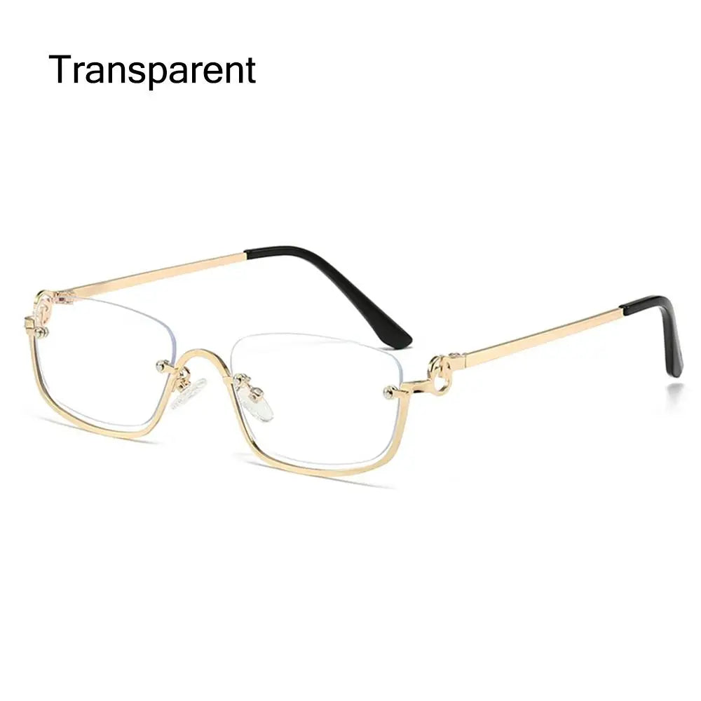 🕶️ Trendy Small Square Sunglasses 😎 | Women & Men 👩🦰👨 | Metal Half Frame ✨ | Hip-Hop Retro Style 🎤 | Vintage Narrow Shades 🔥