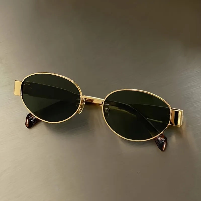 🕶️✨ TAFN Retro Steampunk Oval Sunglasses – Women’s Vintage UV400 Eyewear ✨🌸