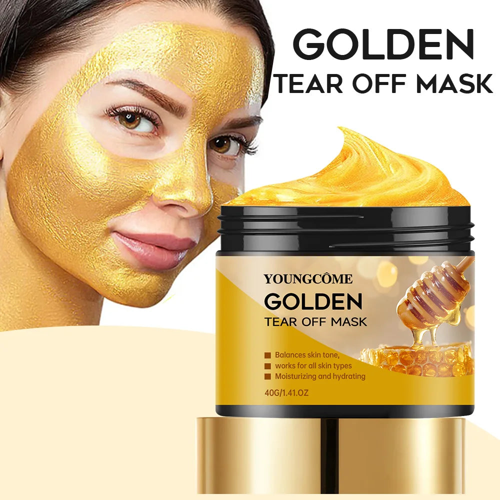 β¨ Facial Gold Textured Whitening Mask π | Blackhead Remover π§Ό | Deep Cleansing & Whitening πΈ | Hyaluronic Acid Moisturizing π§ | Luxury Skin Care π