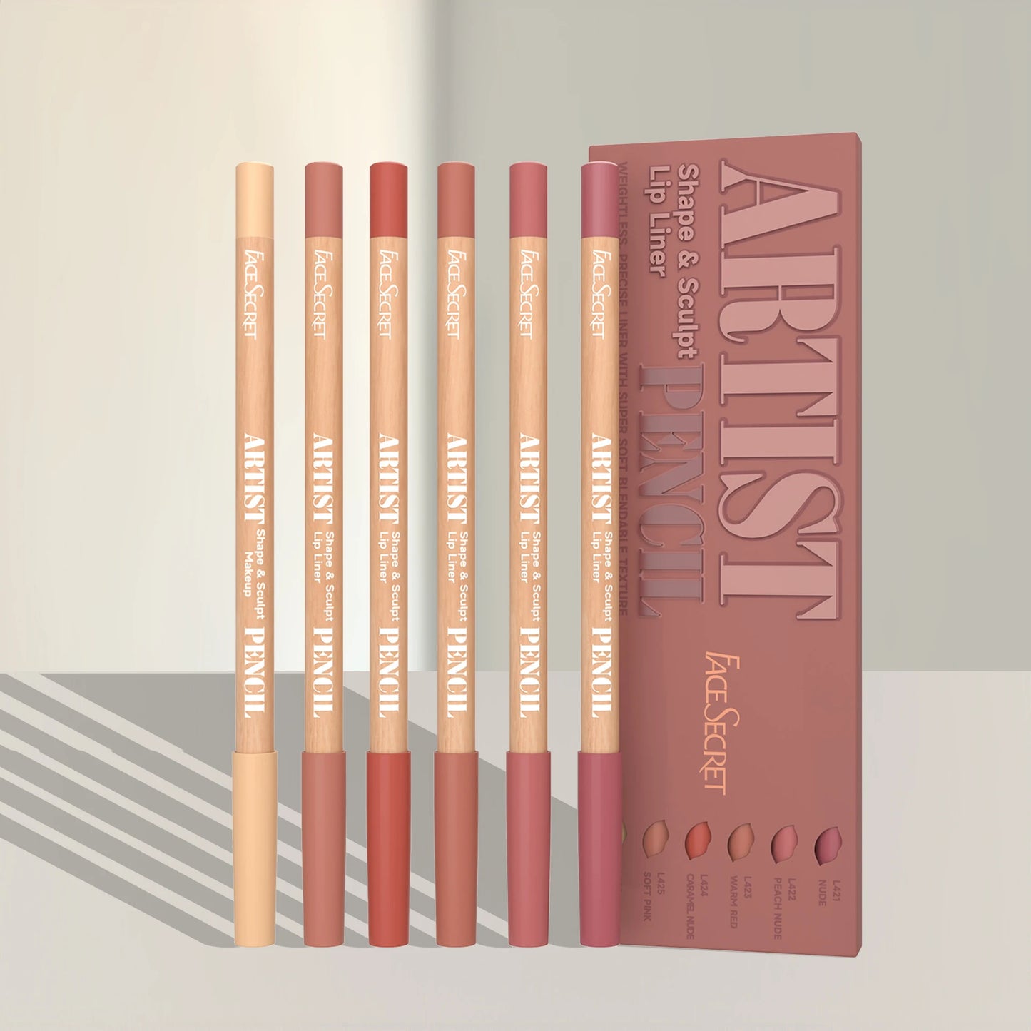Face Secret Artist Shape Sculpt Lip Liner Pencil Set πβοΈ | Weightless & Precise Liner π― | Super Soft, Blendable Texture π€ | Matte & Long-Lasting Finish πβ¨